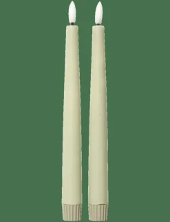 C'est Bon Ljus|Rustic finish LED taper candle 2-pack - Dekoration