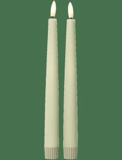 C'est Bon Ljus|Rustic finish LED taper candle 2-pack - Dekoration