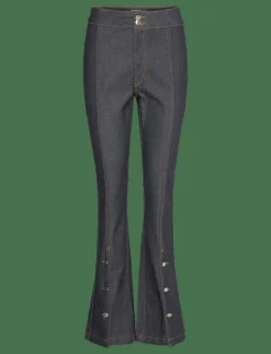 Filippa K 90s Stretch Button Front Jeans - Utsvängda jeans|Kvinnor Denimkläder