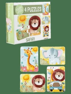 Barbo Toys Safari Touch & Feel Puzzles - Klassiska pussel|Barn Pussel & Spel