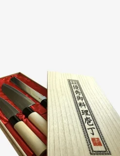 Satake Houcho. 3 knivar i Balsabox. - Knivset| Köksknivar & Knivtillbehör
