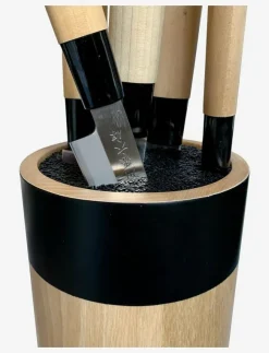 Satake Köksknivar & Knivtillbehör|Houcho runt flexibelt knivblock i björk - Knivblock