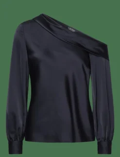 Kvinnor Lauren Ralph Lauren Blusar & Skjortor|Satin Charmeuse One-Shoulder Blouse - Långärmade blusar