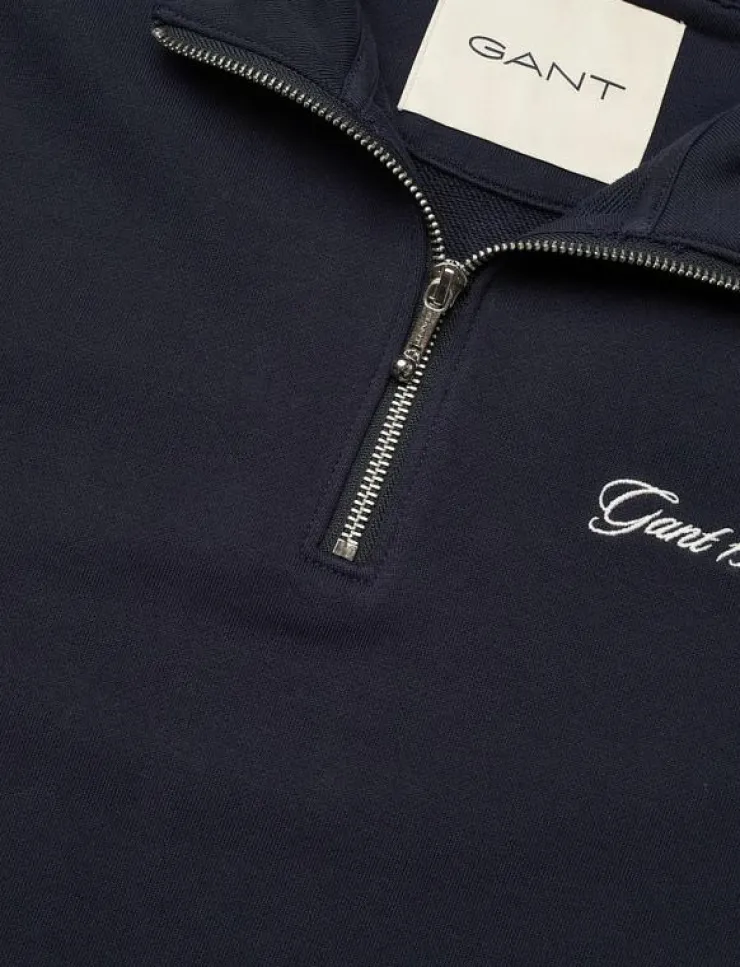 Kvinnor GANT Sweatshirts|SCRIPT HALF ZIP SWEAT - Sweatshirts