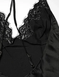 Kvinnor Hunkemöller Pyjamas & Loungewear|Bodies & Underklänningar|SD LONG SATIN LACE MYA - Nattlinnen