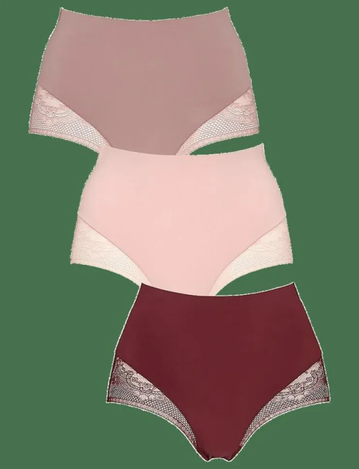 Kvinnor Missya Underkläder|Seamless maxi w lace 3-pack - Seamless trosa