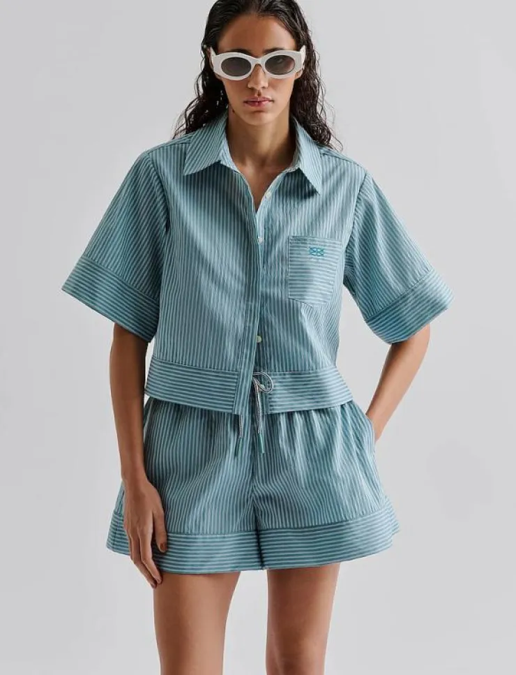 Kvinnor Malina Blusar & Skjortor|Selene Cropped shirt - Kortärmade skjortor