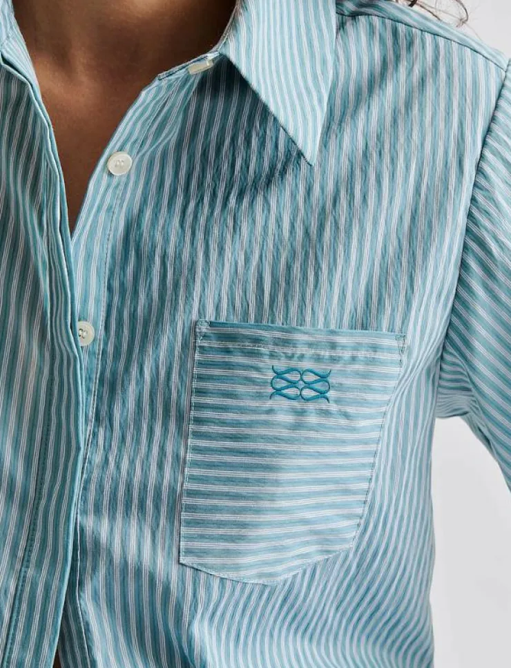 Kvinnor Malina Blusar & Skjortor|Selene Cropped shirt - Kortärmade skjortor