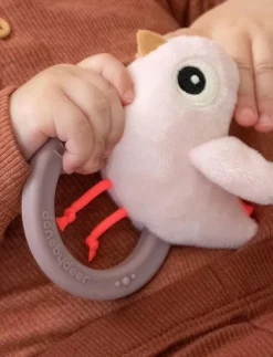 Done by Deer Sensory rattle w/teether Birdee - Bitleksaker|Barn Babyleksaker