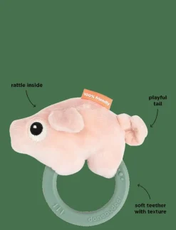 Done by Deer Sensory rattle w/teether Pigee - Bitleksaker|Barn Babyleksaker|Babyleksaker
