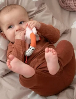 Barn Done by Deer Babyleksaker|Babyleksaker|Sensory ring rattle Elphee - Interaktiva leksaker
