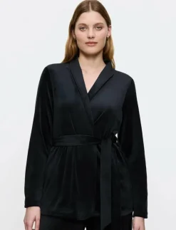 Kvinnor Triumph Morgonrockar|Morgonrockar|Sensual Velour Robe Top 01 - Morgonrock