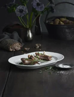 Pillivuyt Serveringsfat ovalt plissé - Serveringsfat & Uppläggningsfat| Serveringsfat