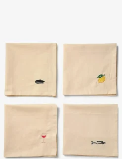Midnatt Kökstextilier|Kökstextilier|Servetter 4-pack Déjeuner - Tygservetter