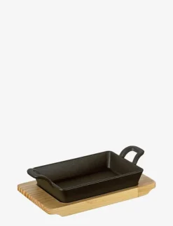 küchenprofi Serving pan angular with wooden board - Grilltillbehör| Grilltillbehör|Ugnsformar