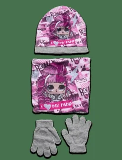 L.O.L SET 3 PCS BONNET+COLLAR+GLOVES - Tubhalsdukar|Barn Mössor|Vinteraccessoarer