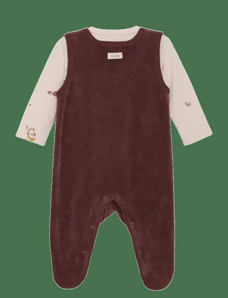 Fixoni Set w. Body and Velour Romper - Set med body|Barn Set