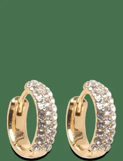 Pilgrim SHEA crystal hoop earrings gold-plated - Hoops|Kvinnor Smycken