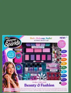 SHIMMER N SPARKLE 9 IN 1 DELUXE BEAUTY AND FASHION - Låtsassmink & Accessoar|Barn Rollspel