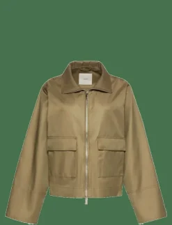Kvinnor Calvin Klein Jackor & Kappor|SHORT COTTON JACKET - Tunna jackor
