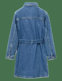 Mango Short denim dress - Långärmade vardagsklänningar|Barn Klänningar & Kjolar