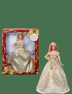 Barn Barbie Dockor & Tillbehör|Signature 2025 Holiday Fashion Doll, Seasonal Collector, Blonde with Silver & Gold Gown - Dockor