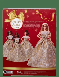 Barn Barbie Dockor & Tillbehör|Signature 2025 Holiday Fashion Doll, Seasonal Collector, Blonde with Silver & Gold Gown - Dockor