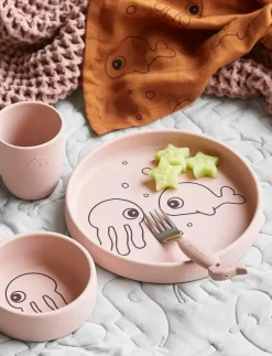 Done by Deer Silicone dinner set Sea friends - Serveringsset|Barn Mata
