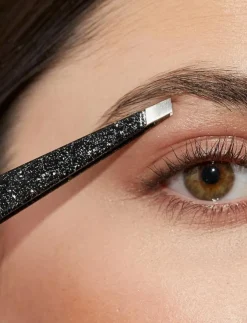 Kvinnor Tweezerman Smink|Slant Tweezer Sparkling Black Anniversary - Sminkborste