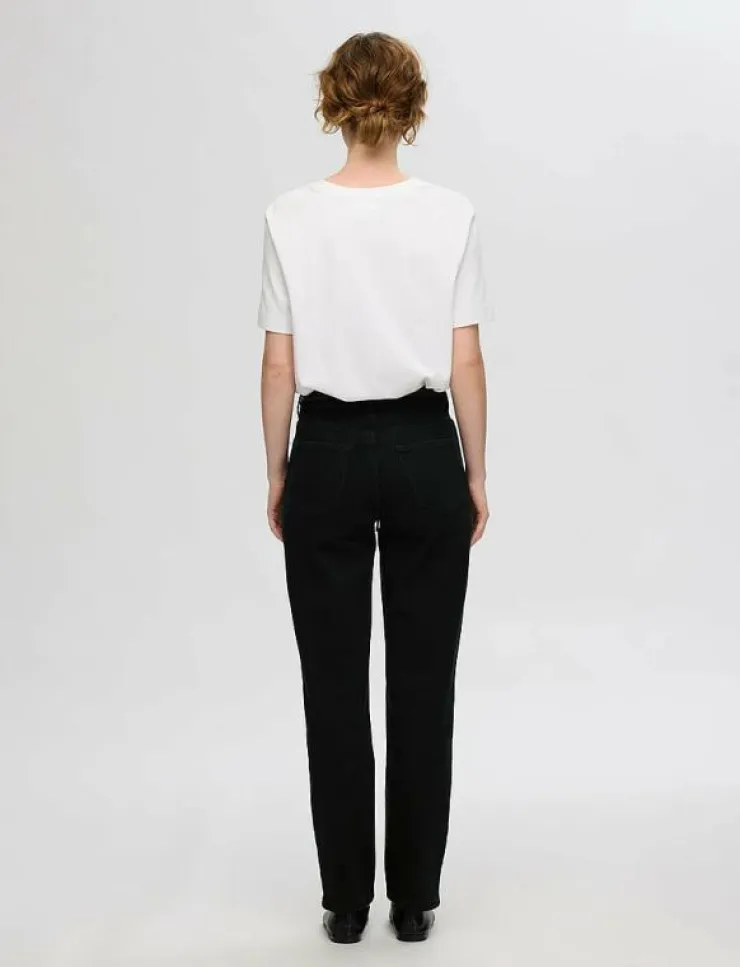 Kvinnor Selected Denimkläder|Jeans|SLFALICE MW STRAIGHT JEANS NOOS - Straight jeans