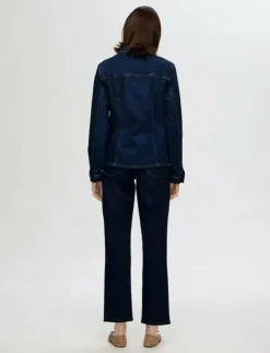 Selected SLFALICE MW STRAIGHT MOON BLUE JEANS - Straight jeans|Kvinnor Denimkläder|Jeans