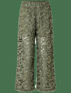 Kvinnor Selected Byxor|SLFALLIA HW BRODERI PANT B - Culottes