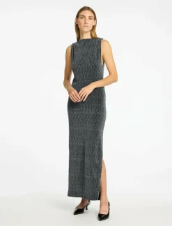 Kvinnor Selected Klänningar|SLFANITA TWISTED ANKLE DRESS - Midiklänningar