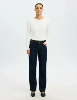 Selected SLFANNA LS CREW NECK TEE S NOOS - Långärmade toppar|Kvinnor Kläder