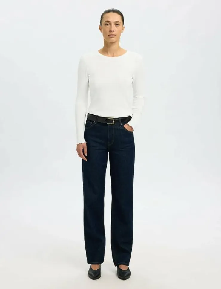 Selected SLFANNA LS CREW NECK TEE S NOOS - Långärmade toppar|Kvinnor Kläder