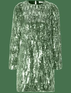 Kvinnor Selected Klänningar|SLFARI-COLYN LS SHORT SEQUINS DRESS B - Korta klänningar