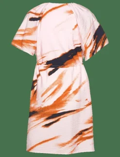 Kvinnor Selected Klänningar|SLFATTIA SS AOP V-NECK SHORT DRESS B - Korta klänningar