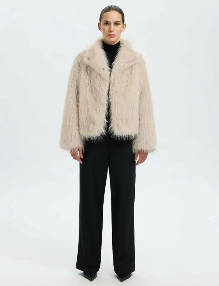 Kvinnor Selected Jackor & Kappor|SLFBREA JACKET #S - Fuskpäls