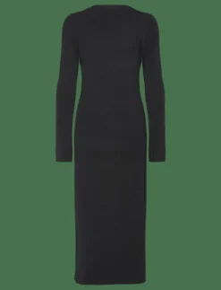 Kvinnor Selected Klänningar|SLFCARO LS RIB KNIT LONG DRESS - Midiklänningar