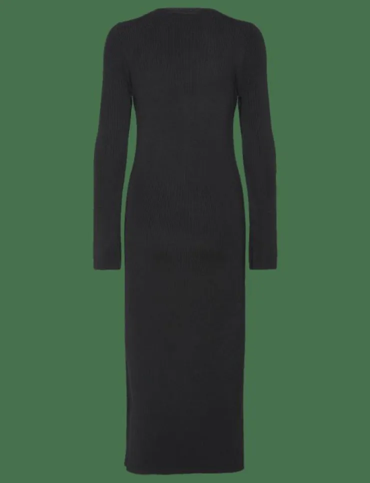 Kvinnor Selected Klänningar|SLFCARO LS RIB KNIT LONG DRESS - Midiklänningar