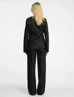 Kvinnor Selected Kavajer|SLFCORA U-NECK FITTED DENIM BLAZER - Enkelknäppta kavajer
