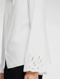 Kvinnor Selected Blusar & Skjortor|SLFDAHLIA LS BRODERI SHIRT NOOS - Långärmade
