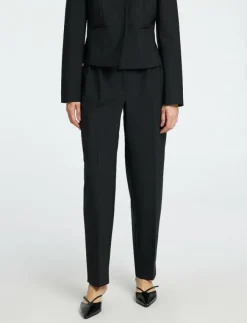 Kvinnor Selected Byxor|SLFELOISE HW BARREL PANT - Byxor