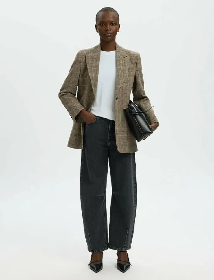 Kvinnor Selected Kläder|Plus Size & Curvy|SLFESSENTIAL LS O-NECK TEE NOOS - Långärmade toppar