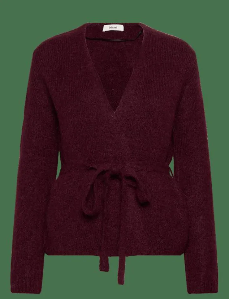Selected SLFGABELLA LS KNIT BELT CARDIGAN - Koftor|Kvinnor Plus Size & Curvy|Stickat