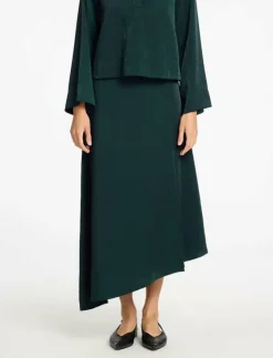 Kvinnor Selected Kjolar|SLFJEAN MW ASYMETRIC ANKLE SKIRT B - Maxikjolar