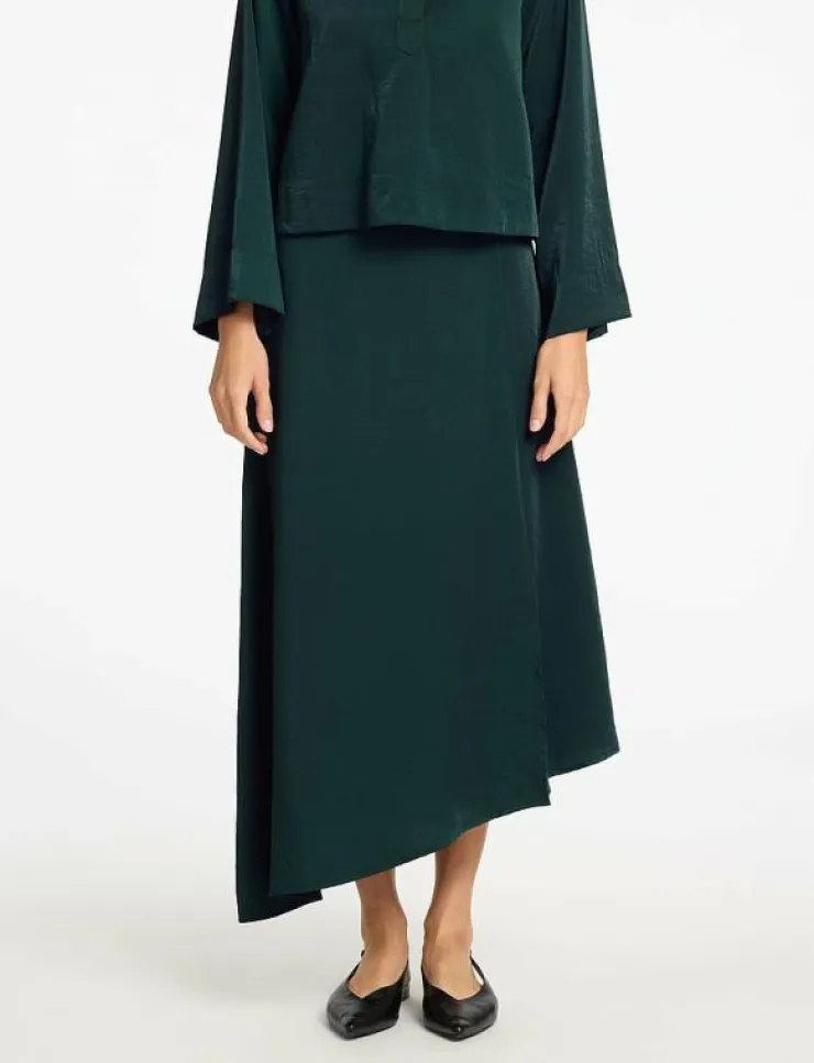 Kvinnor Selected Kjolar|SLFJEAN MW ASYMETRIC ANKLE SKIRT B - Maxikjolar