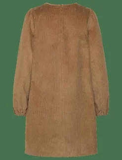 Selected SLFJENNY LS O-NECK CORDUROY DRESS D2 - Korta klänningar|Kvinnor Klänningar