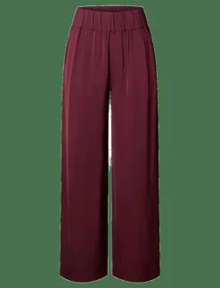 Kvinnor Selected Byxor|SLFLAURINA MW WIDE PANT B - Vida byxor