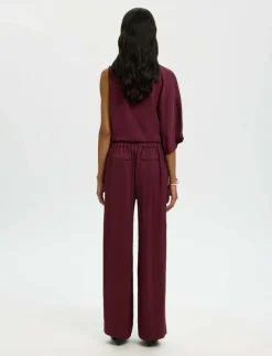 Kvinnor Selected Byxor|SLFLAURINA MW WIDE PANT B - Vida byxor